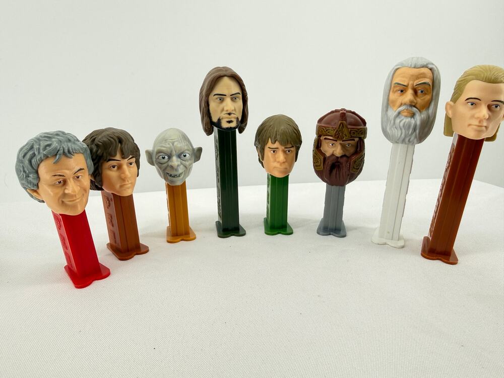 Lord Of The Rings PEZ Dispensers Frodo Sam Aragorn Gandalf Legolas Gollum Gimli